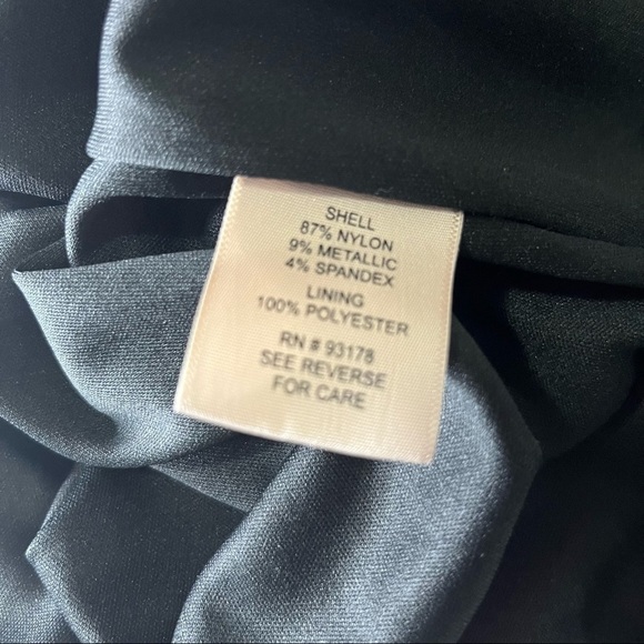 𝅺PHILOSOPHY Black & Silver Midi Cocktail Dress Size M - Picture 9 of 9